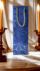 Royal Blue Gift Bags for Wine, Champagne, Liquor Bottles